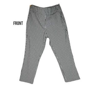 Jules & Leopold Pull On Black and White Polka Dot Pants EUC Size L